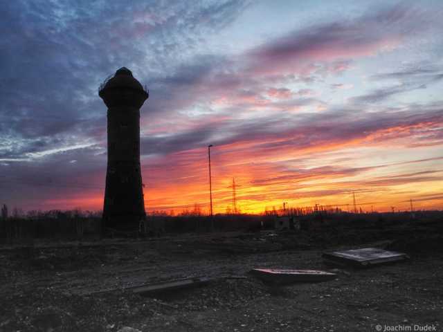 Wasserturm Sonnenaufgang 10.12.2016