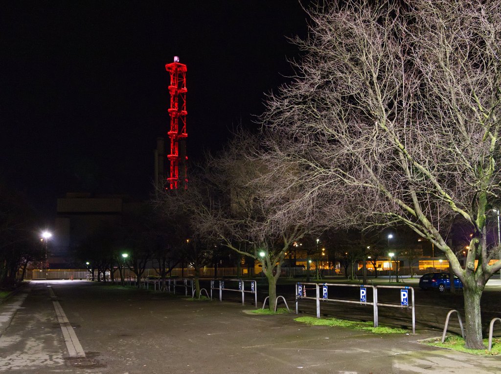 Stadtwerketurm als Kerze